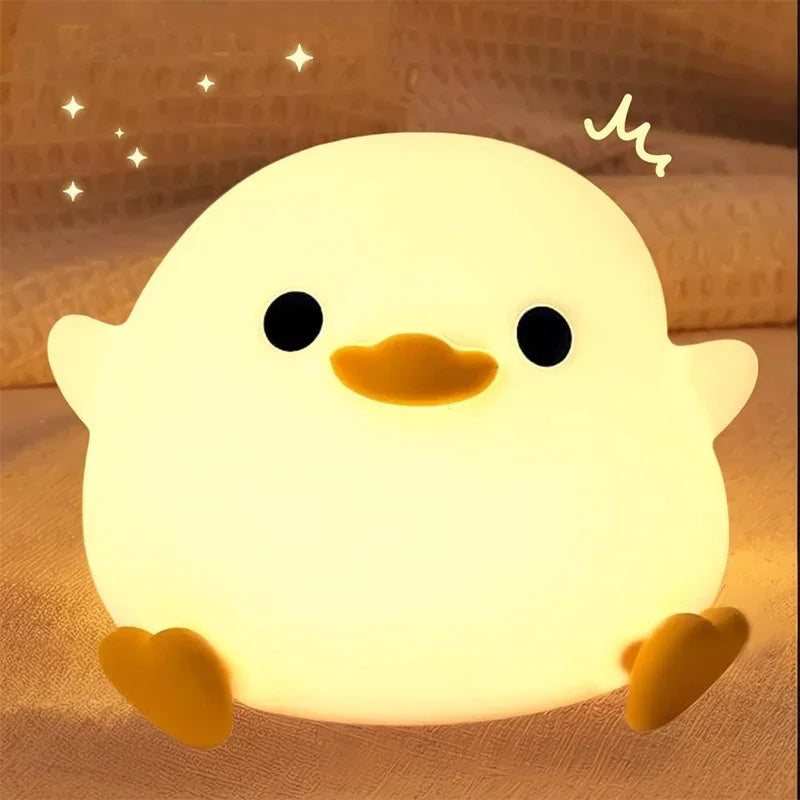 Luz nocturna de silicona suave: lámpara de noche regulable de 3 niveles con control táctil recargable por USB para guardería, niños, bebés y decoración de regalo