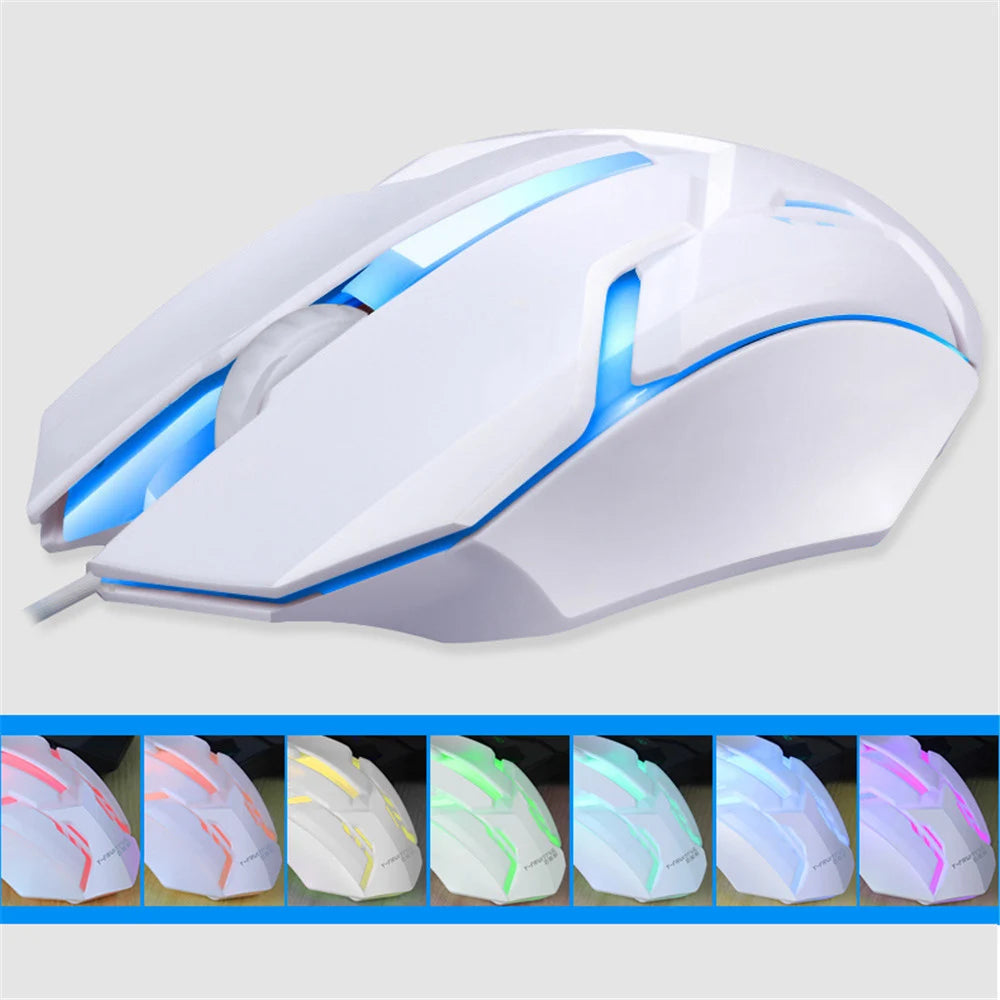 Ratón para juegos por cable USB, 5000 DPI, 3 botones, silencioso, retroiluminado, profesional, ergonómico, para ordenador, PC y portátil