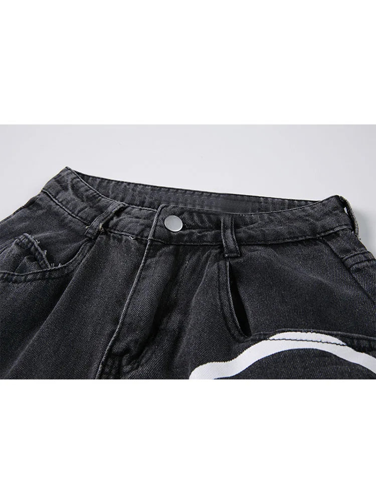 Pantalones Vaqueros Holgados de Pierna Ancha para Mujer, Hip-Hop Informales