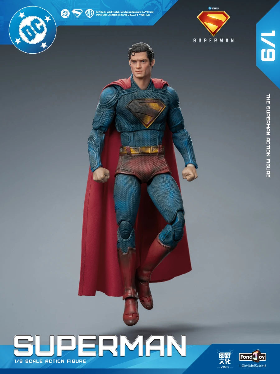 EN STOCK 2025 Fondjoy Battle figura de acción de Superman dañada David Corenswet 1/9 nueva figura de Superman junta de Pvc móvil