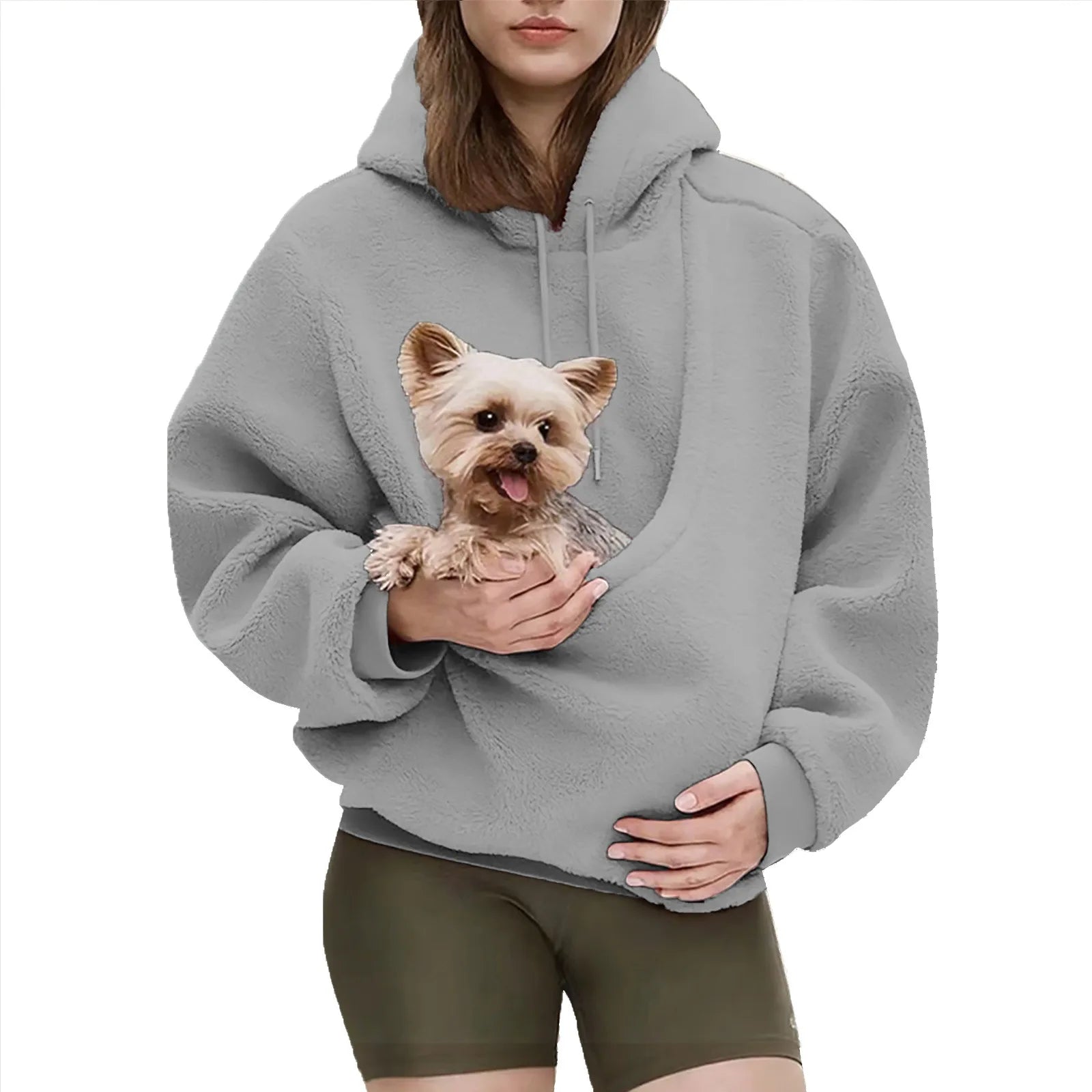 Sudadera con capucha de otoño 2026 para mascotas, con bolsillo grande tipo canguro para perros, para llevar al aire libre