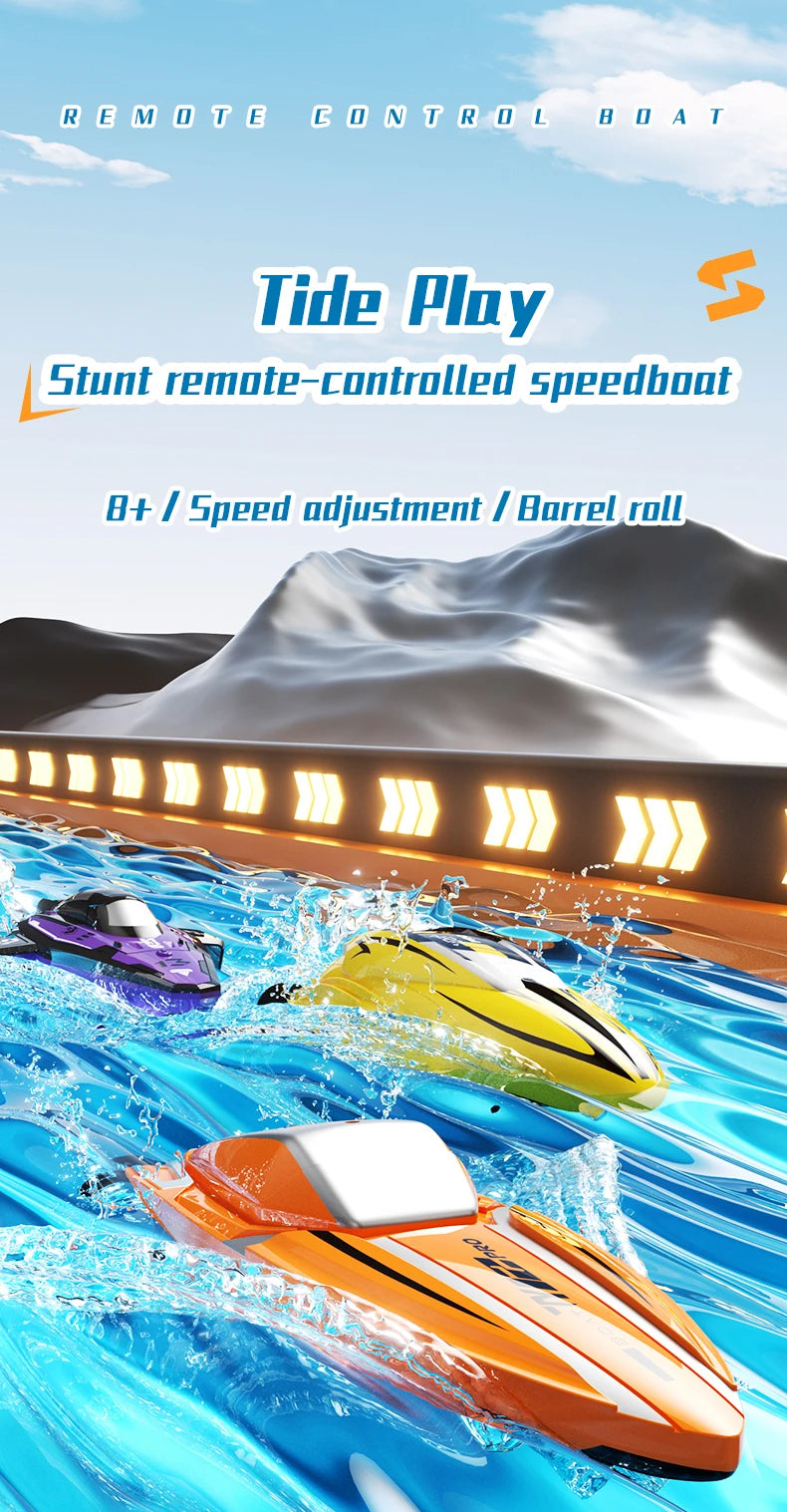 Barco RC de Alta Velocidad con Motor Dual y Control Remoto