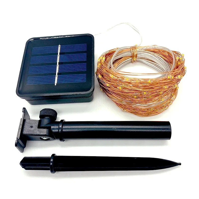 Guirnalda de Luces LED Solares para Jardín 8 Modos Impermeable