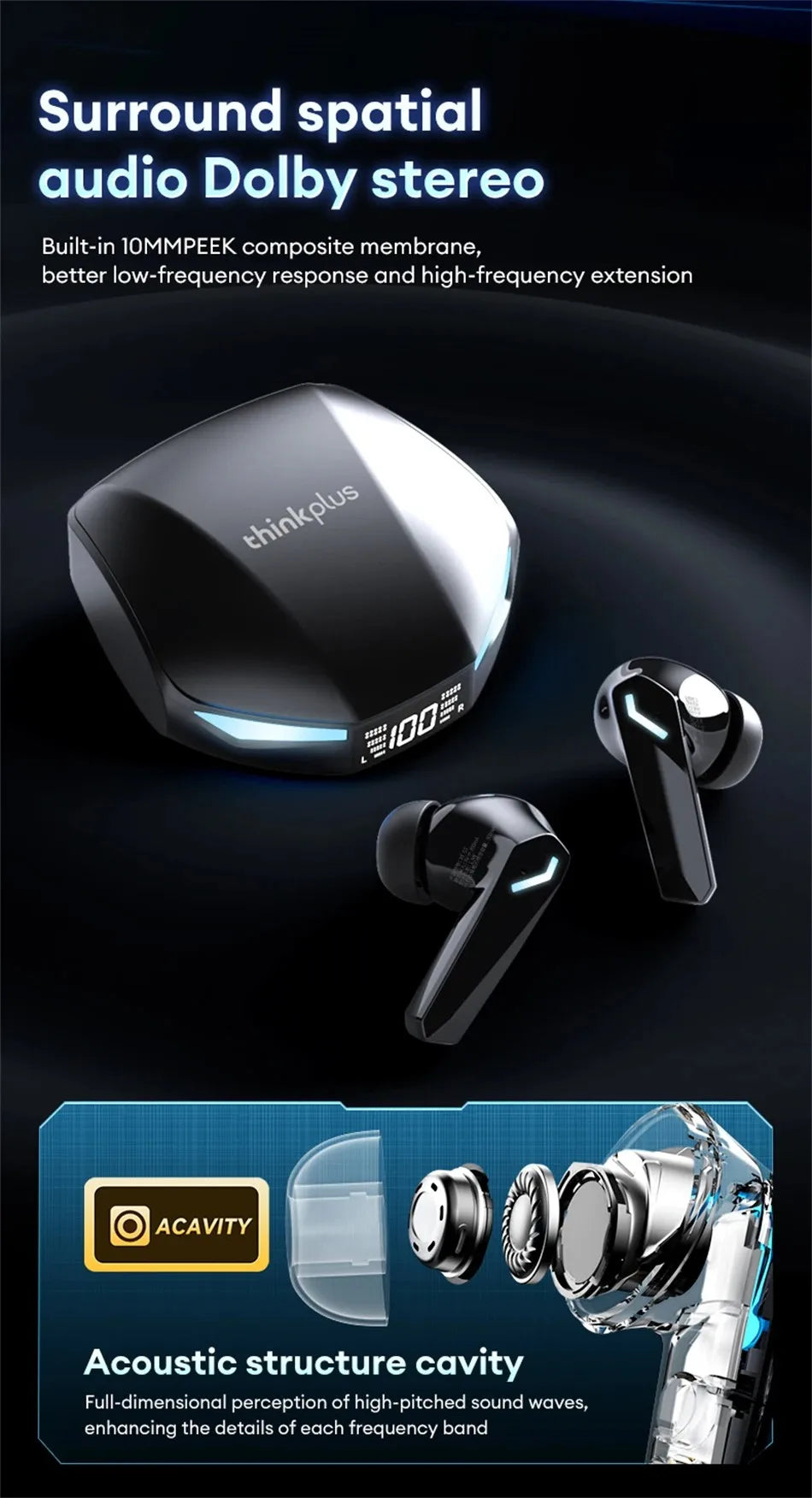 Lenovo XT53 Auriculares TWS Bluetooth 5.0