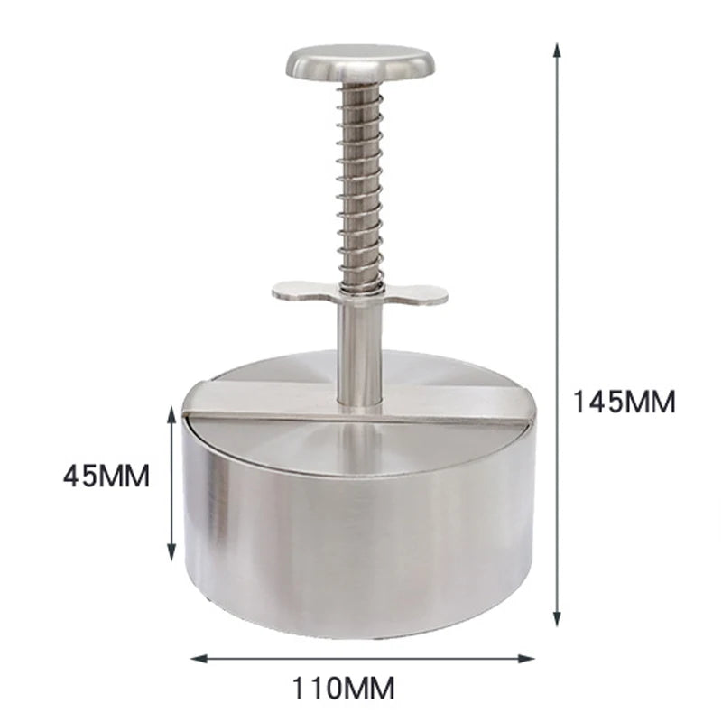 Prensa de carne para hamburguesas de acero inoxidable 304, molde para hacer hamburguesas, herramienta Manual para hacer pasteles, parrilla, carne, carne, cerdo, arroz, moldes para hacer prensa