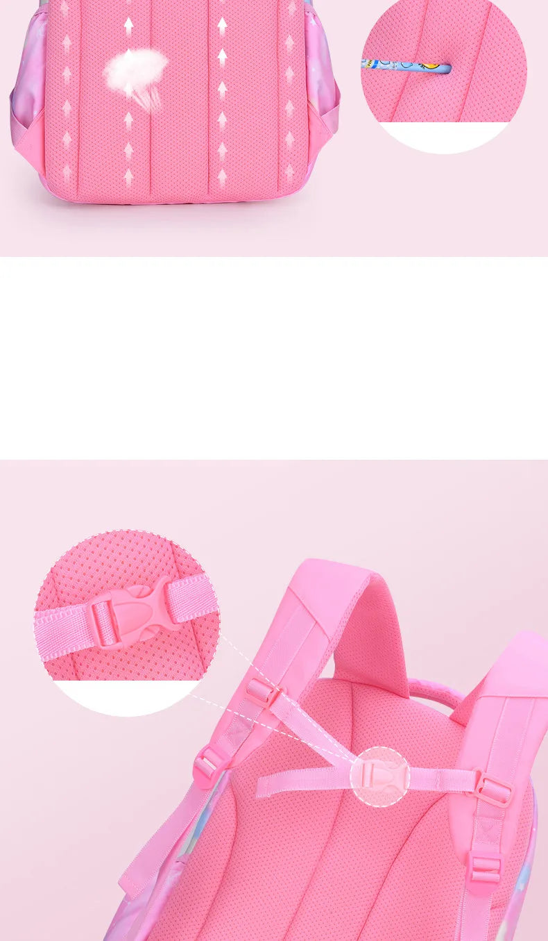 Mochila escolar para niña, mochila para adolescentes, mujeres y niños, mochila escolar rosa para primaria, mochila alta para adolescentes y niños