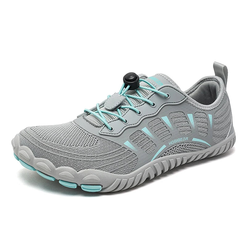 HOBIBEAR Zapatos descalzos para hombre y mujer, zapatillas de deporte con banda elástica transpirable y punta ancha, zapatos informales para caminar en la playa