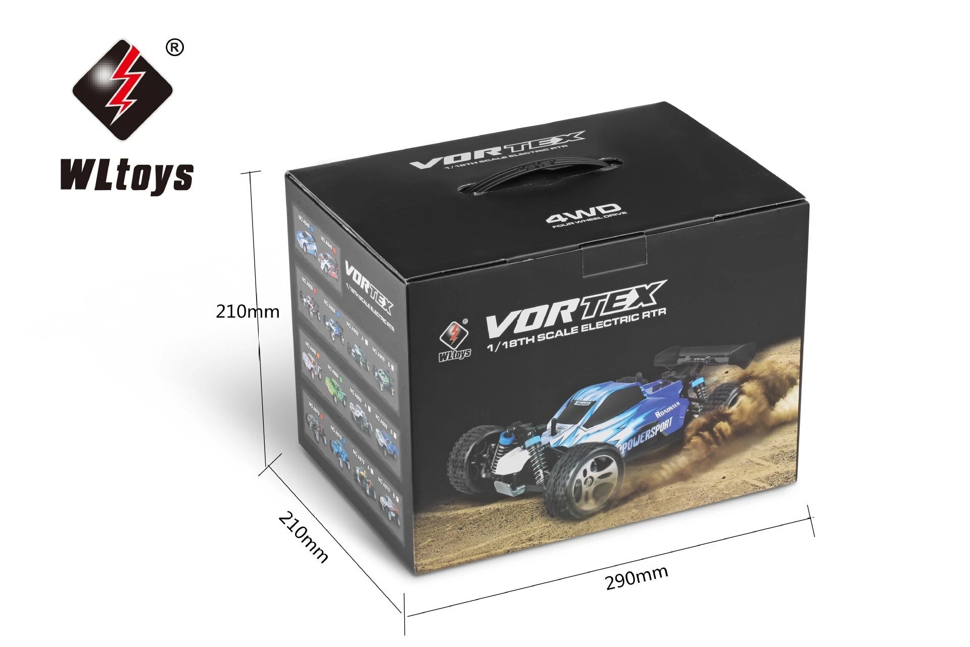 WLtoys A959 - B Actualización 2.4G 4WD RC Coche todoterreno 1:18 Juguete de deriva de alta velocidad a escala completa