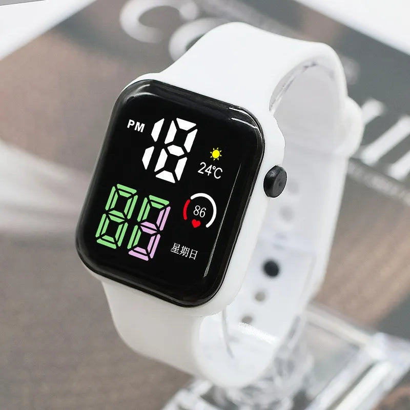 Reloj Deportivo Digital LED Luminoso para Niños