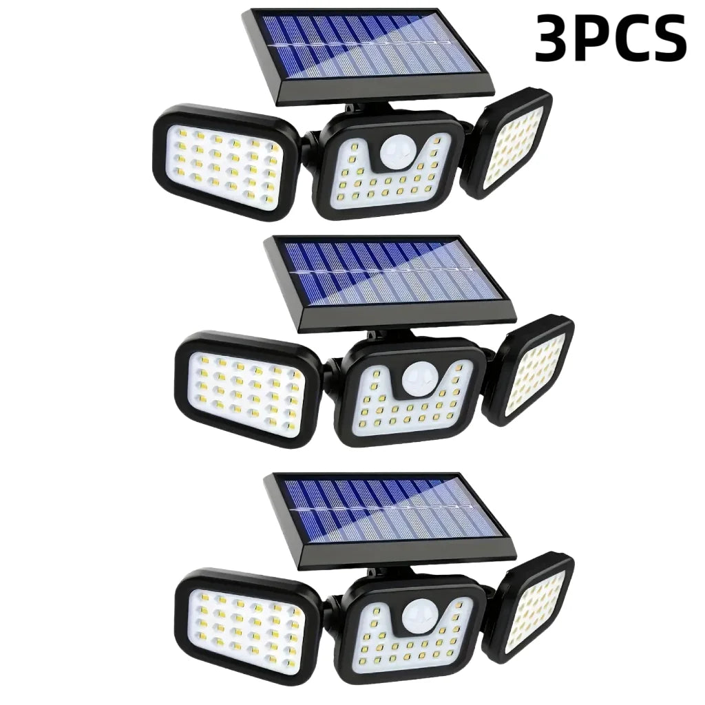 Lámpara Solar 74 LED Sensor de Movimiento IP65 para Jardín