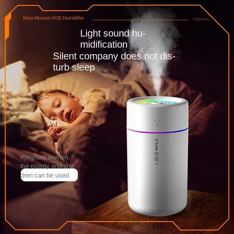 Humidificador ultrasónico Searide 280ml con difusor de aromas y luz de colores