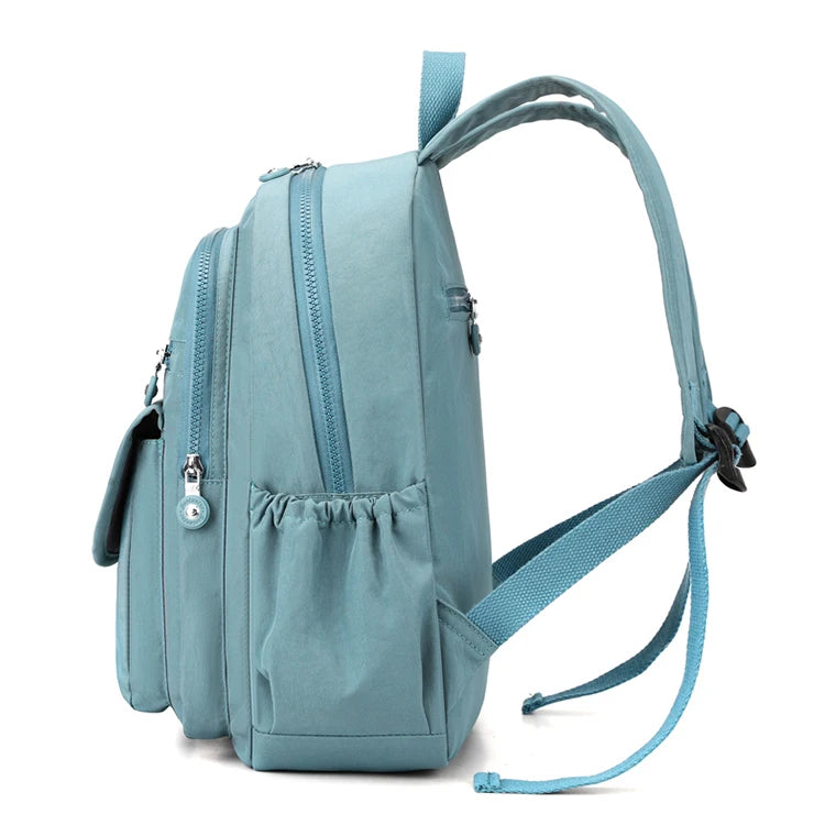 Mochila Elegante Negra para Mujer, Ligera y de Gran Capacidad