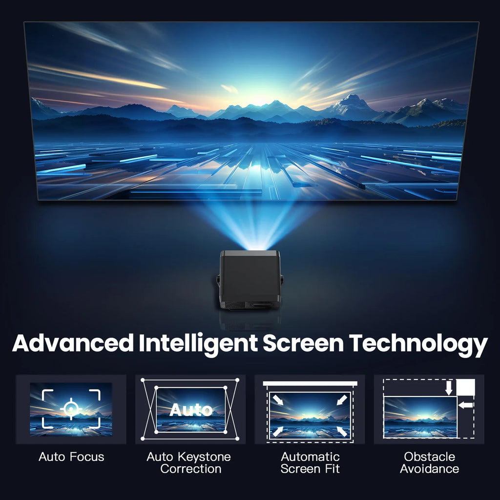 Proyector XNANO GT350 con Google TV, 600 ANSI, Resolución Nativa 1080P, WiFi, Bluetooth, Enfoque Automático, Keystone, Chromecast, HDR10+, Cine en Casa