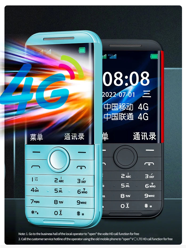 Nuevo Teléfono Celular HOSWN H29 4G con Pantalla de 2.8 Pulgadas, LTE, Doble SIM, 6800mAh, Altavoz Potente y Linterna