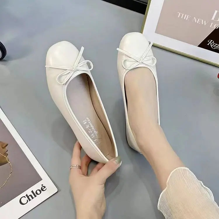 Zapatos Planos con Nudo de Lazo para Mujer, Estilo Casual