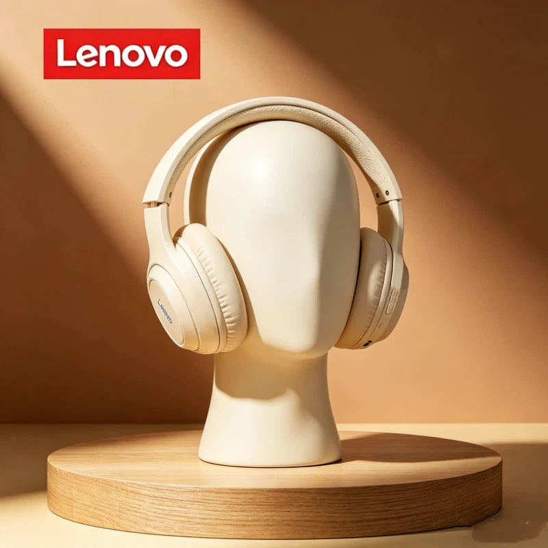 Auriculares Lenovo Bluetooth 5.3, Auriculares Inalámbricos Plegables para Computadora, Auriculares para Juegos 360 °   Auriculares con Sonido Estéreo Originales