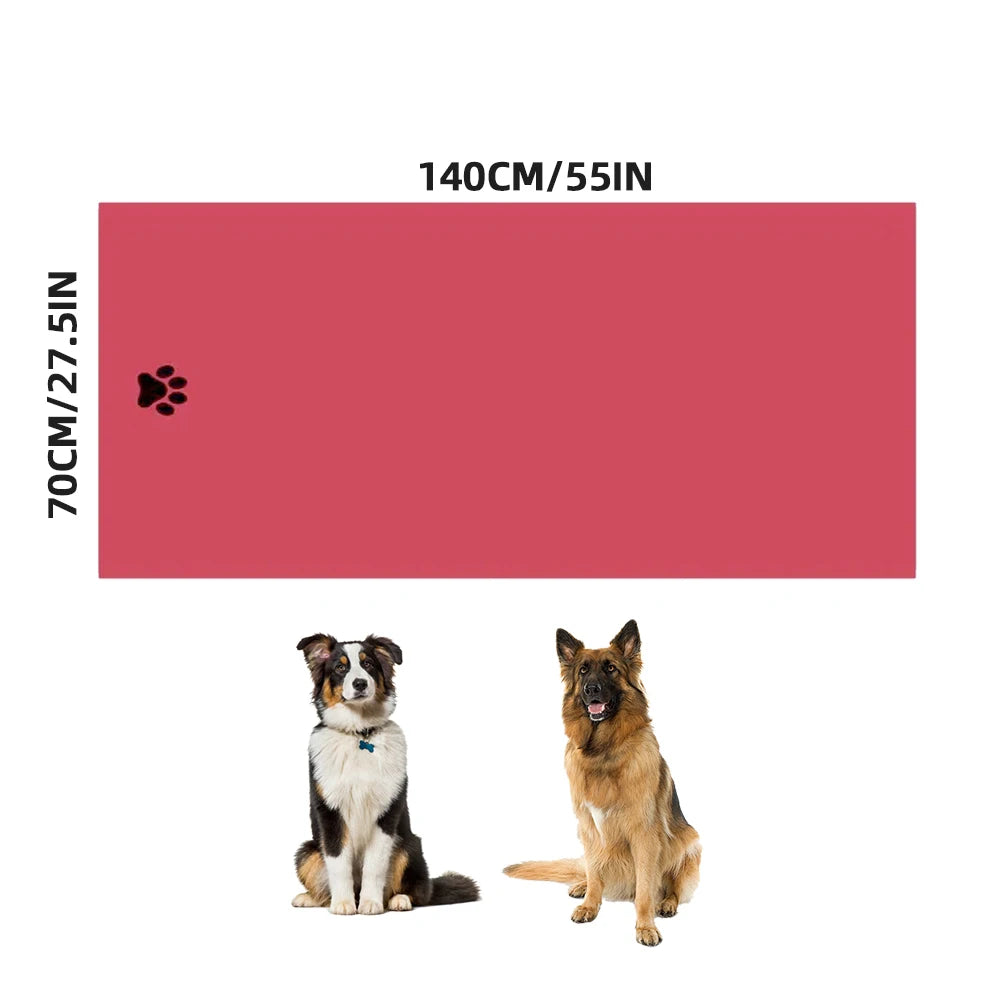 Toalla de Microfibra para Mascotas - Bordada, Suave y Absorbente