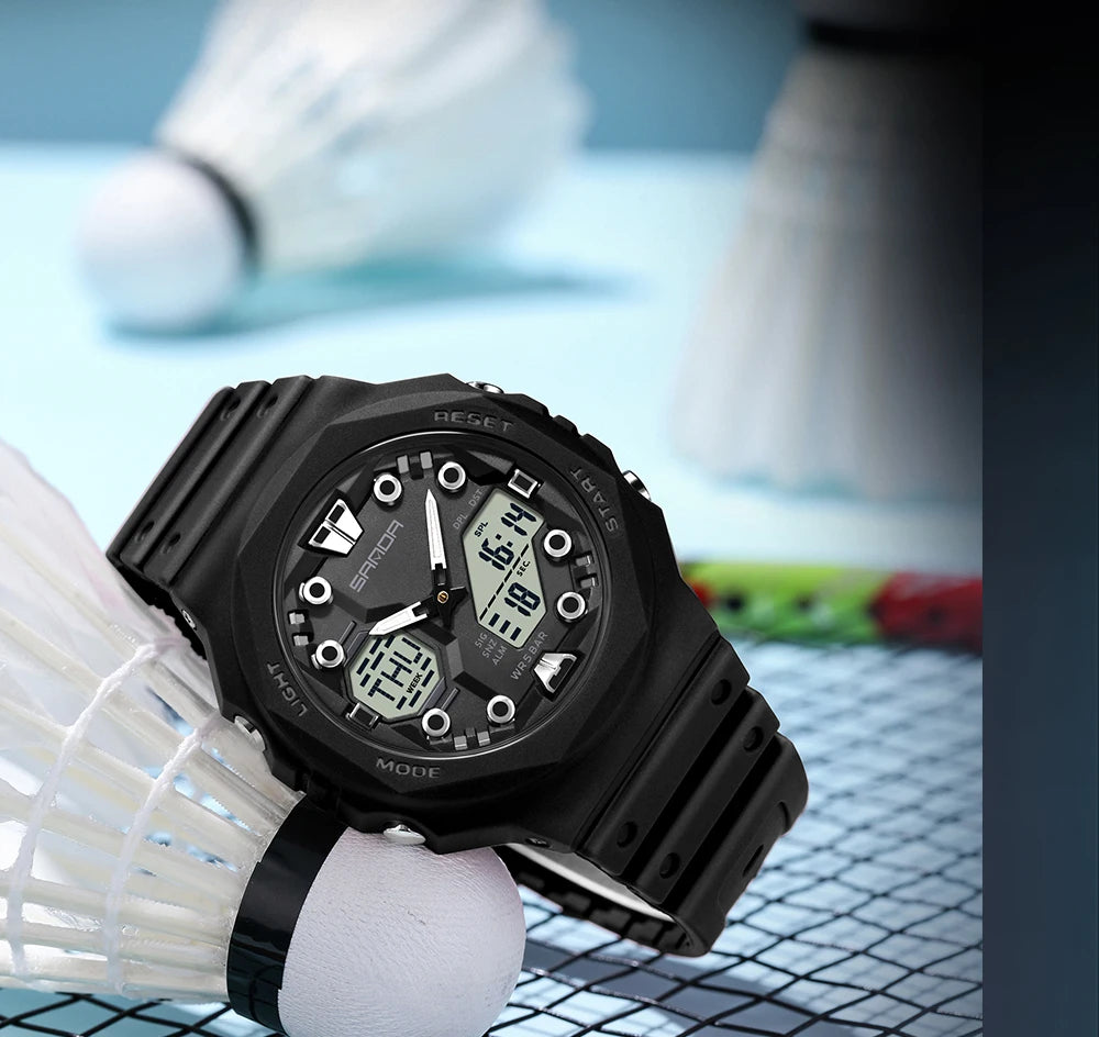 Reloj Digital SANDA 6200 para Hombre, Deportivo LED Impermeable 50M