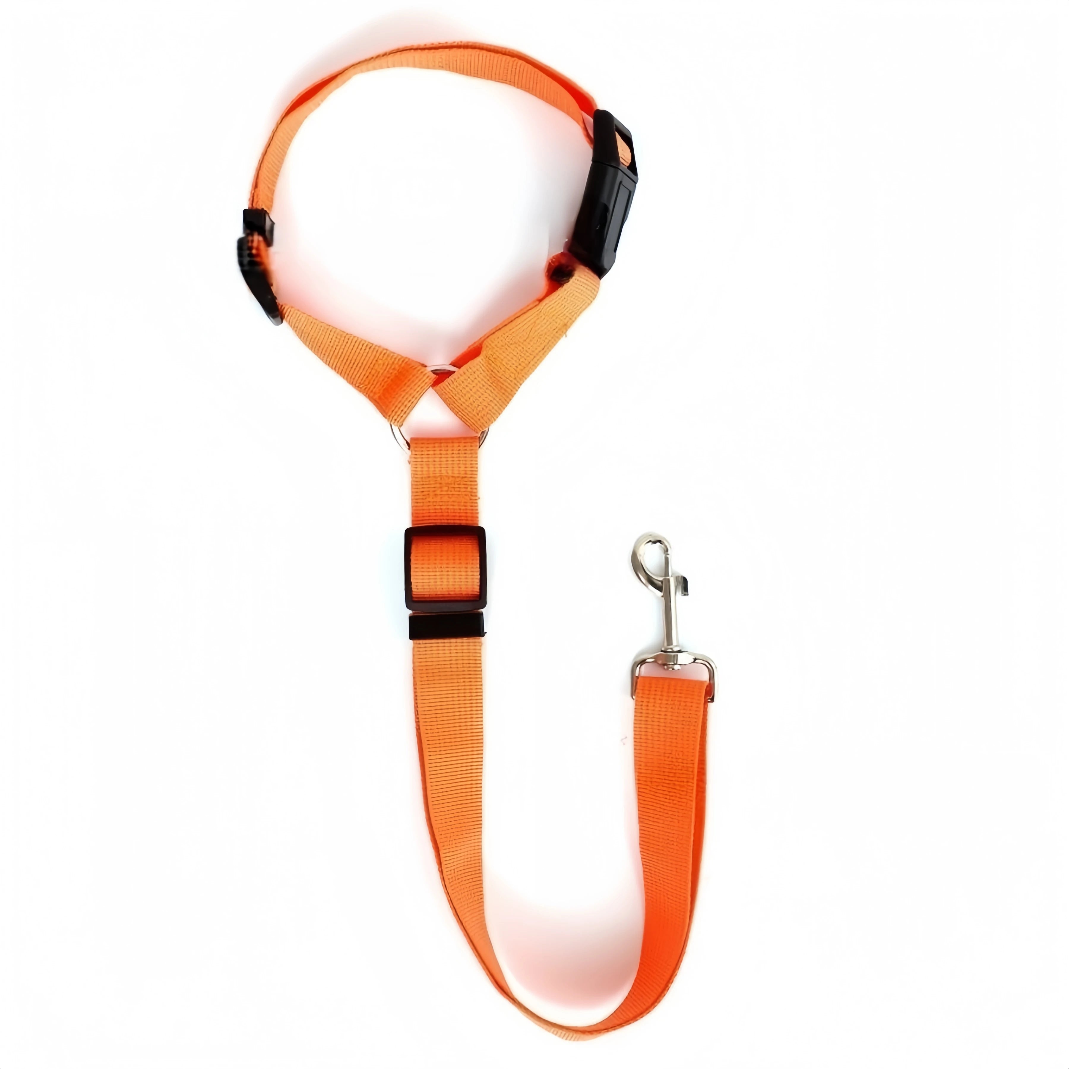 Cinturón de Seguridad para Mascotas con Arnés Ajustable de Nailon
