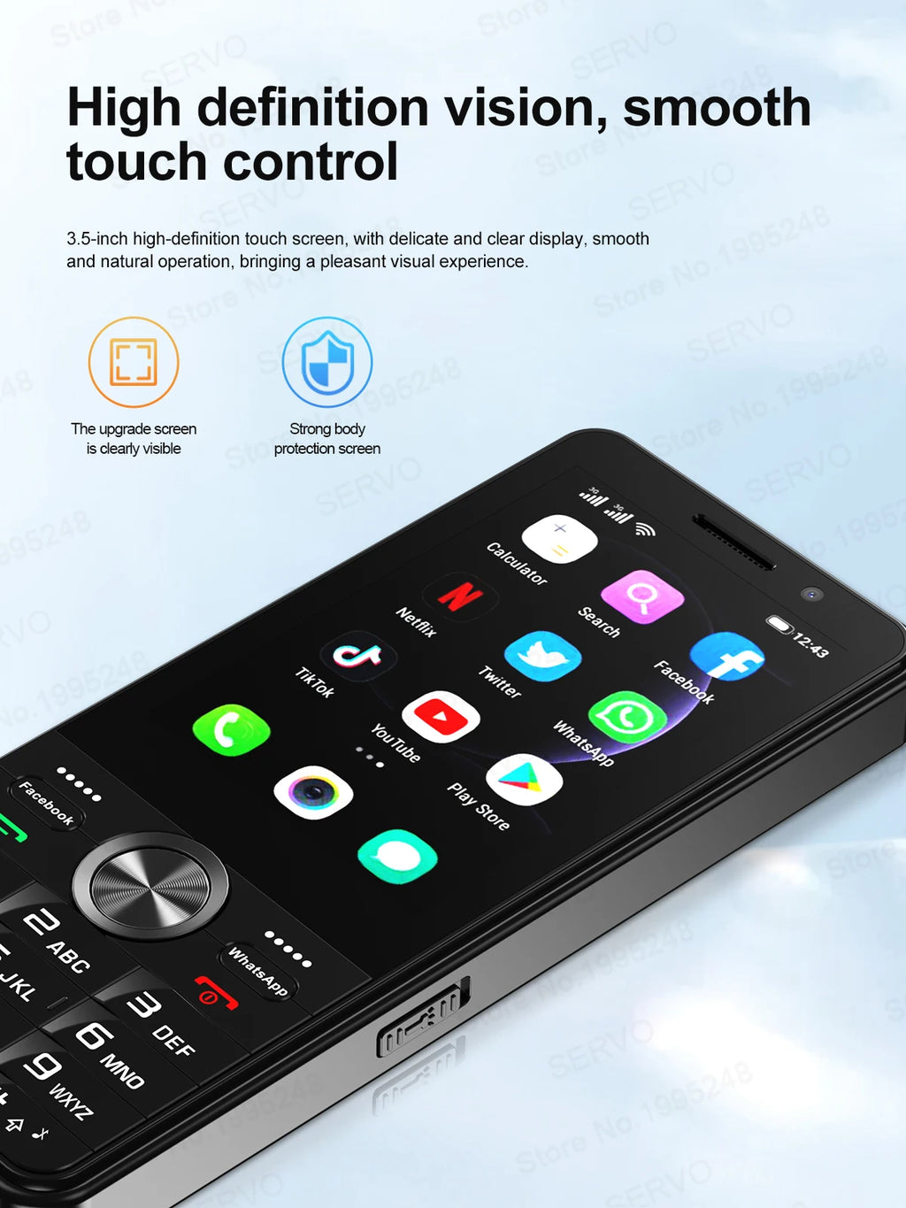 SERVO F24 PRO – Celular 4G Android 3.5" Doble SIM 2+16GB