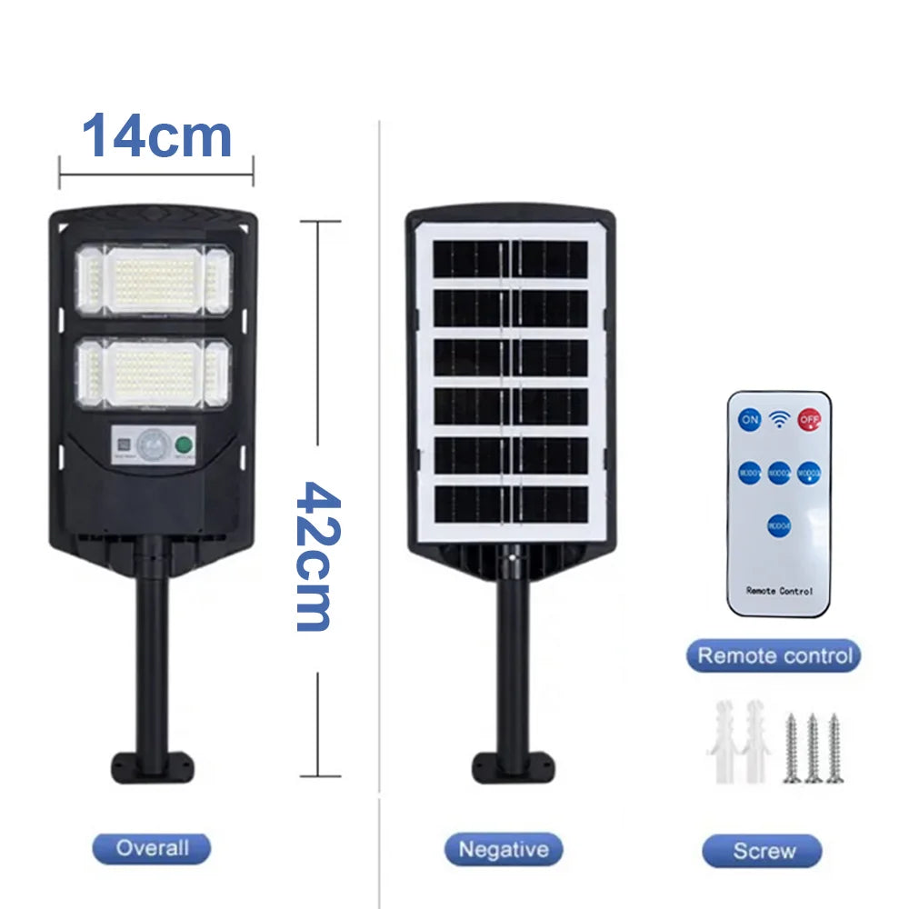 Lámpara Solar LED para Jardín con Sensor de Movimiento IP65