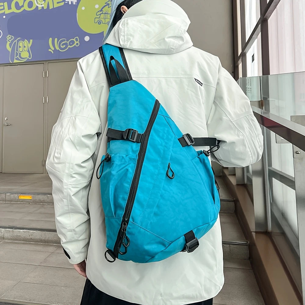 Bolso de pecho de gran capacidad, bolso de hombro deportivo, bolso de ciclismo, bolso de trabajo, nuevo bolso cruzado funcional y versátil
