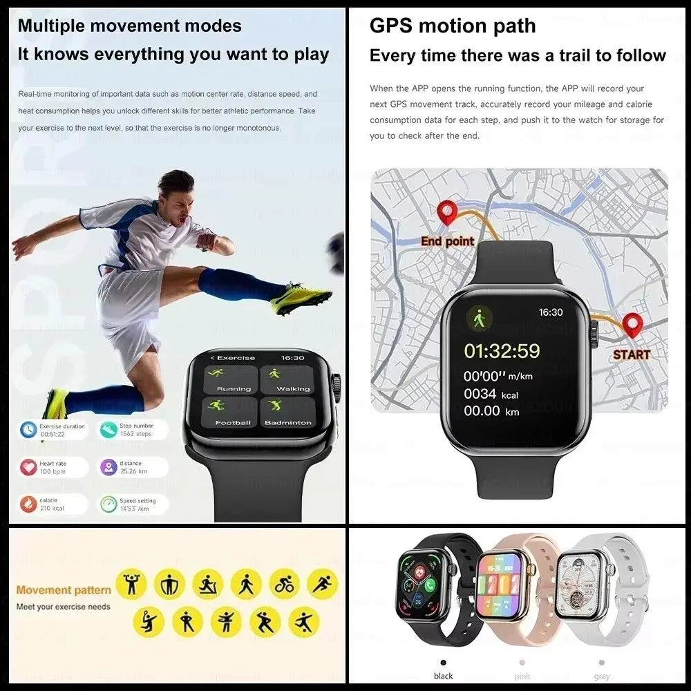 Reloj Inteligente Serie 10 con Llamadas Bluetooth, GPS y Monitor de Salud