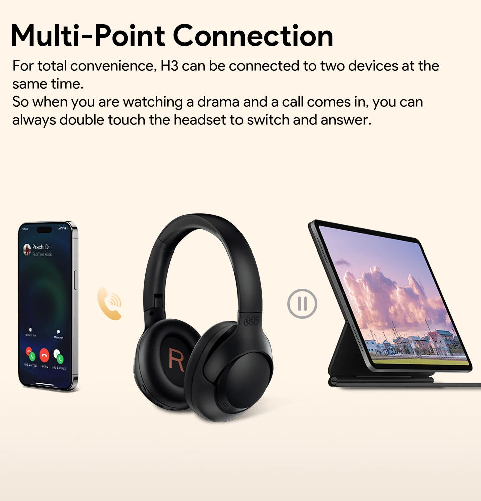 QCY H3 Auriculares ANC Bluetooth 5.4 60h
