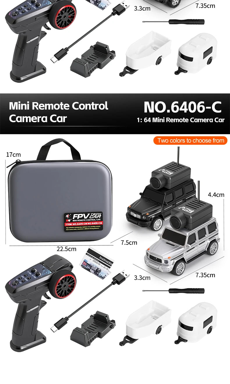 Mini Coche RC 1:64 WLtoys con Cámara FPV HD y Giroscopio