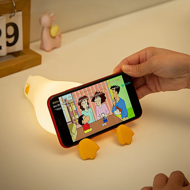 Lámpara LED Nocturna de Silicona con Forma de Pato