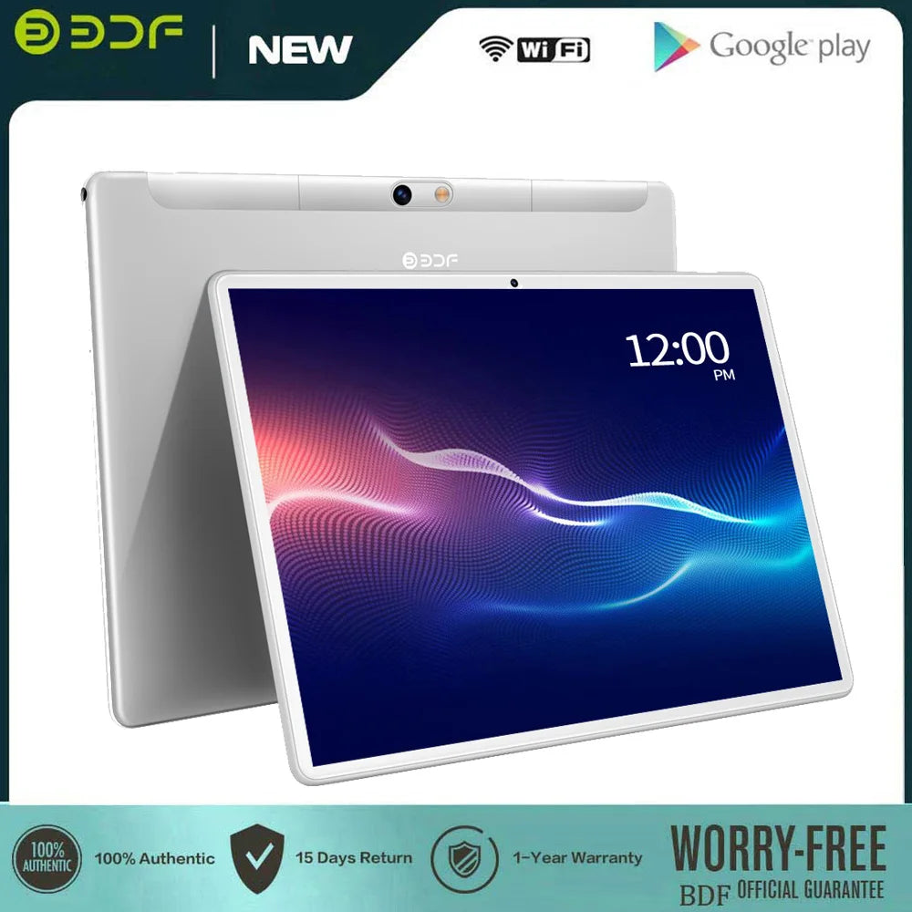 Nueva Tablet Android de 10.1 Pulgadas, 4GB RAM, 64GB ROM, Octa Core, Android 13, Google Play, Doble SIM, Llamadas Telefónicas, 6000mAh