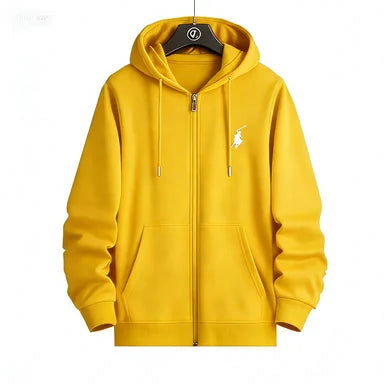 Hoodie con Cremallera y Bordado – Unisex, Estilo Deportivo