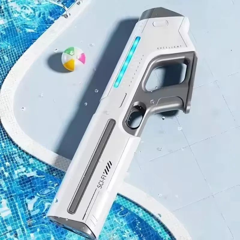 Pistola de Agua Eléctrica para Adultos, Potente Pistola de Agua Automática con Succión, Regalo de Verano, Juego para Playa, Piscina, Jardín, Diversión al Aire Libre