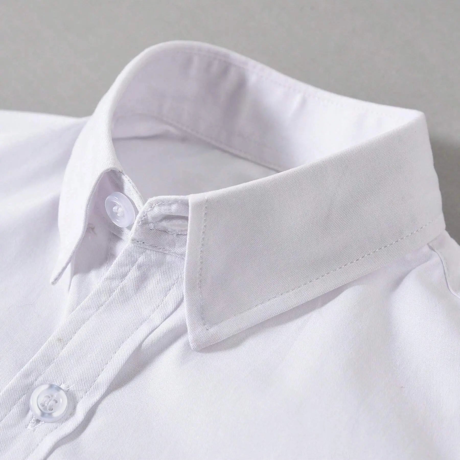 Camisas blancas de manga larga para niños, uniformes escolares