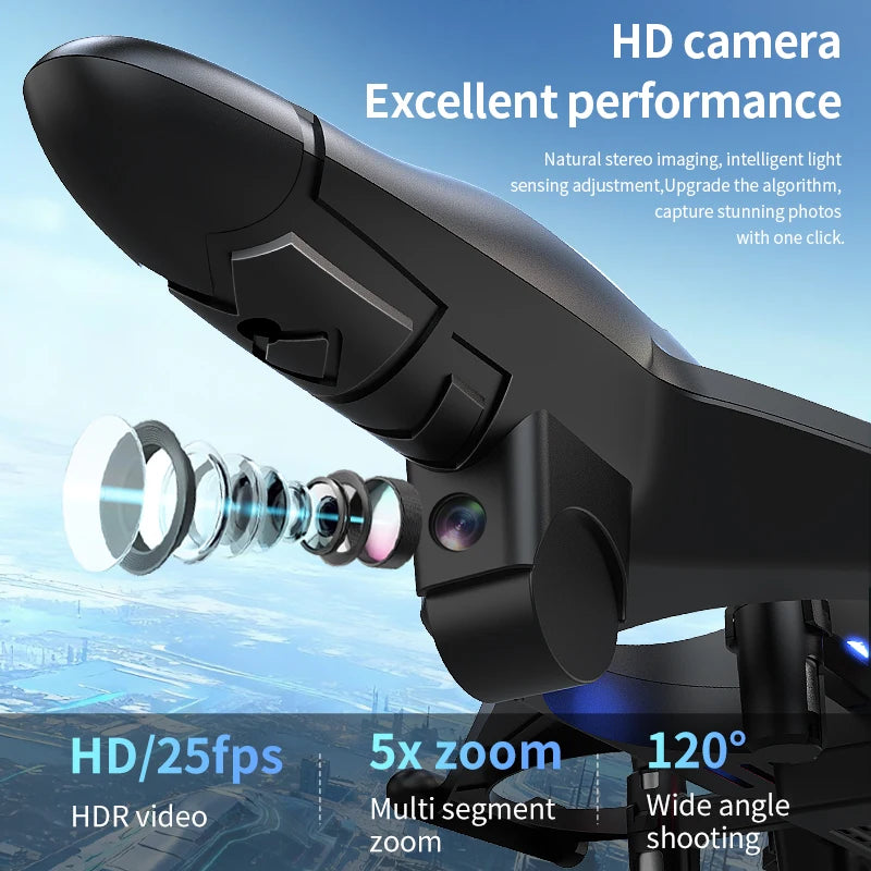 Dron de Acrobacias YP5 MAX con Cámara HD, Plegable, Vuelo Orbital