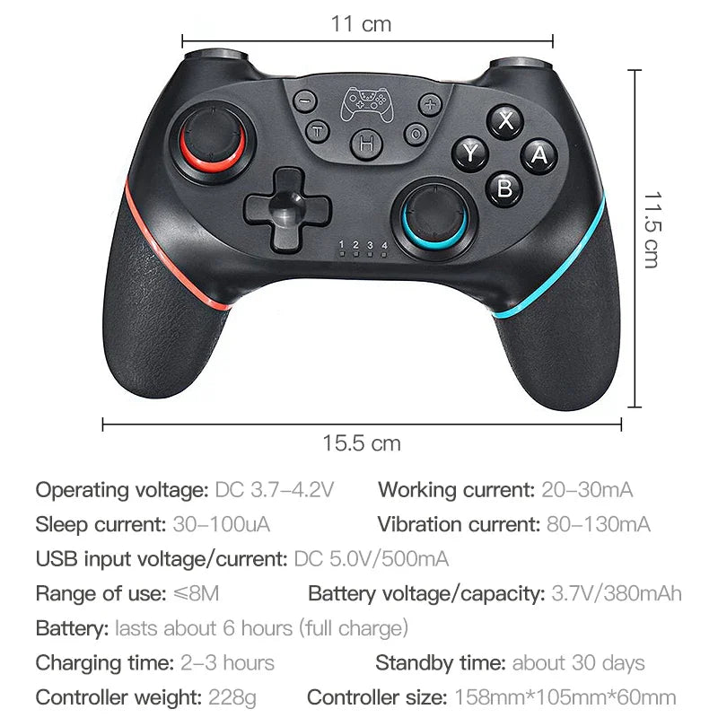 Control Inalámbrico Bluetooth para Nintendo Switch y OLED Lite, Control Remoto para PC, Joystick, Gamepad, Mando para Juegos de Computadora