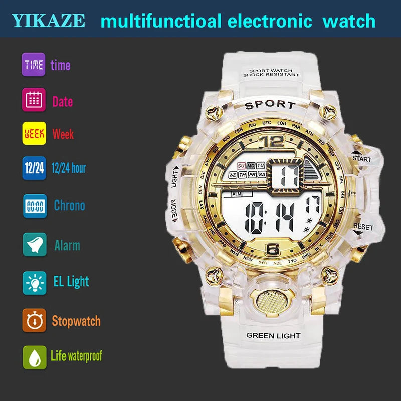 Reloj Digital YIKAZE Deportivo de Lujo para Mujer