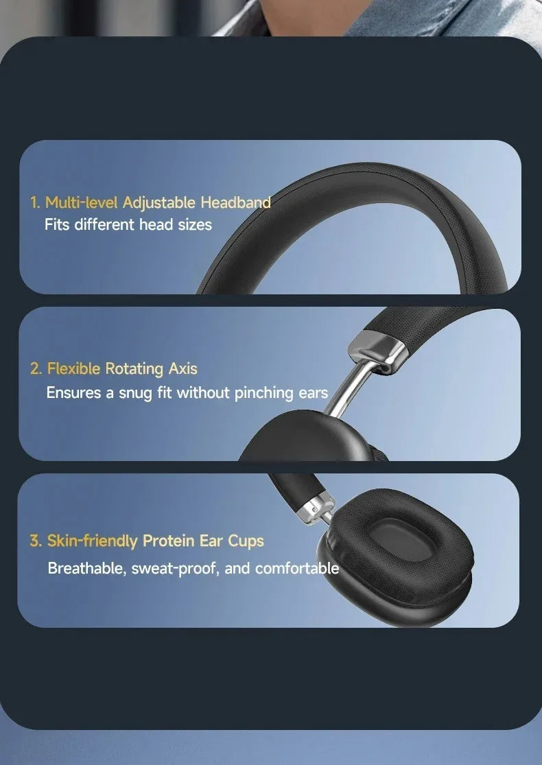 Auriculares Diadema de Tela HiFi Cancelación Ruido