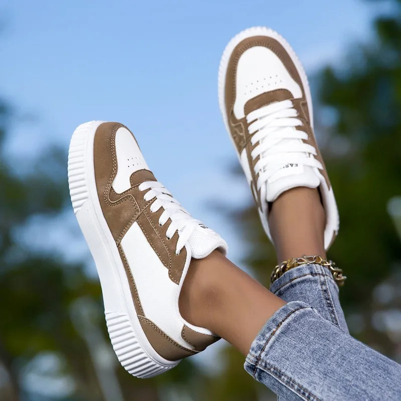 YRZL Zapatillas de deporte informales blancas para hombres y mujeres, zapatos cómodos de cuero PU para caminar, zapatos de Skate ligeros e impermeables, calzado deportivo