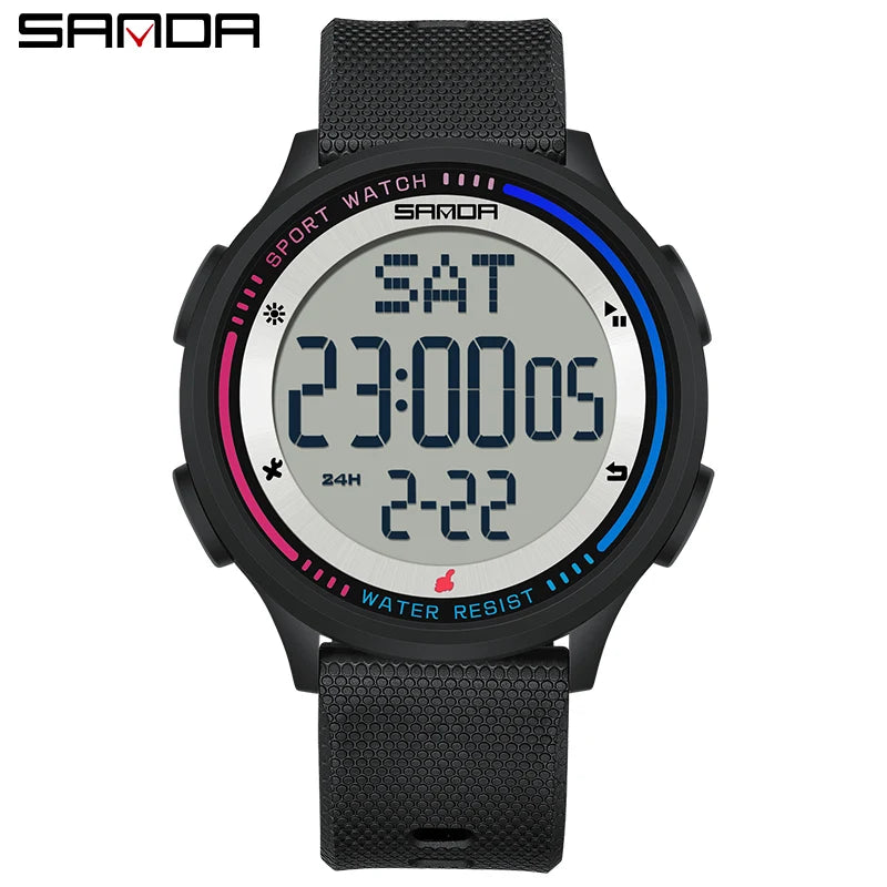 Reloj Digital SANDA 6158 para Niños y Adolescentes, Deportivo Impermeable
