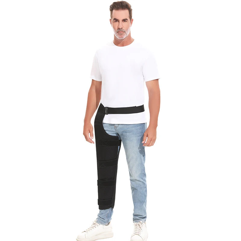 Almohadilla térmica larga para piernas y cadera con masajeador vibratorio, calentador de piernas, envoltura eléctrica para piernas, para aliviar el dolor de cadera, muslo, rodilla y pantorrilla