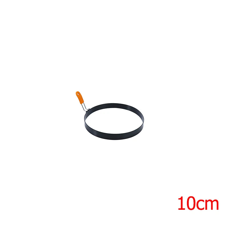 LMETJMA-Juego de moldes para tortitas, anillos para huevos, anillo para huevos fritos de acero inoxidable, moldeadores de tortitas con mango de silicona JT195