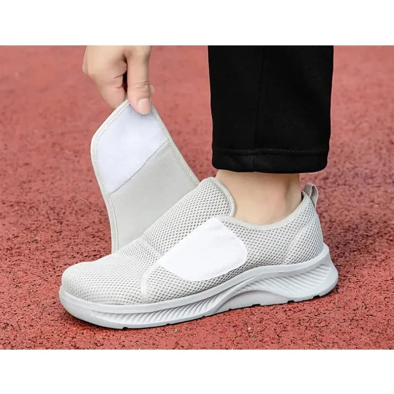 Zapatos de malla transpirables para hombre con cierre ajustable antideslizante
