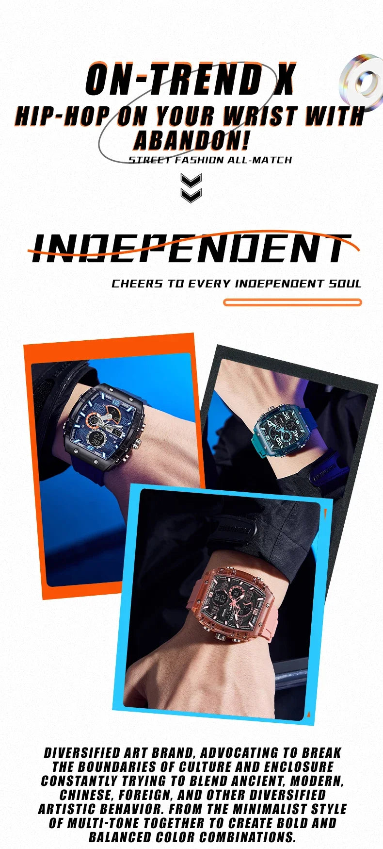 SMAEL 8109 nuevo reloj para hombre, deportivo multifuncional, resistente al agua hasta 50M, pantalla Dual, luz LED nocturna, reloj electrónico para estudiantes de ocio