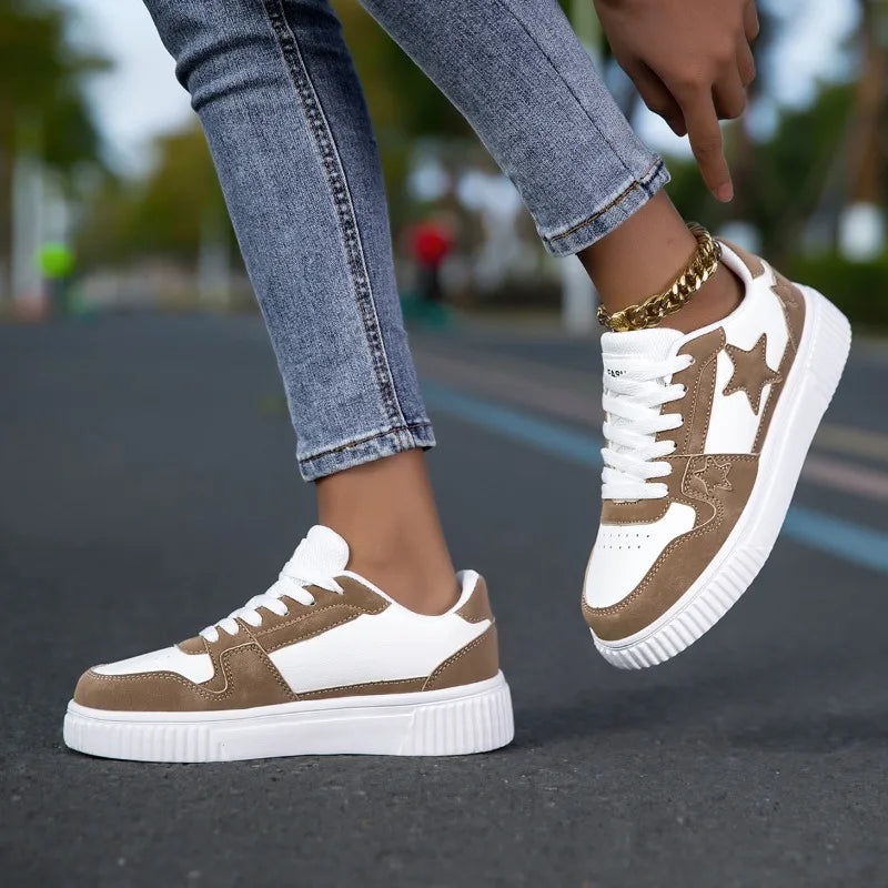 YRZL Zapatillas de deporte informales blancas para hombres y mujeres, zapatos cómodos de cuero PU para caminar, zapatos de Skate ligeros e impermeables, calzado deportivo