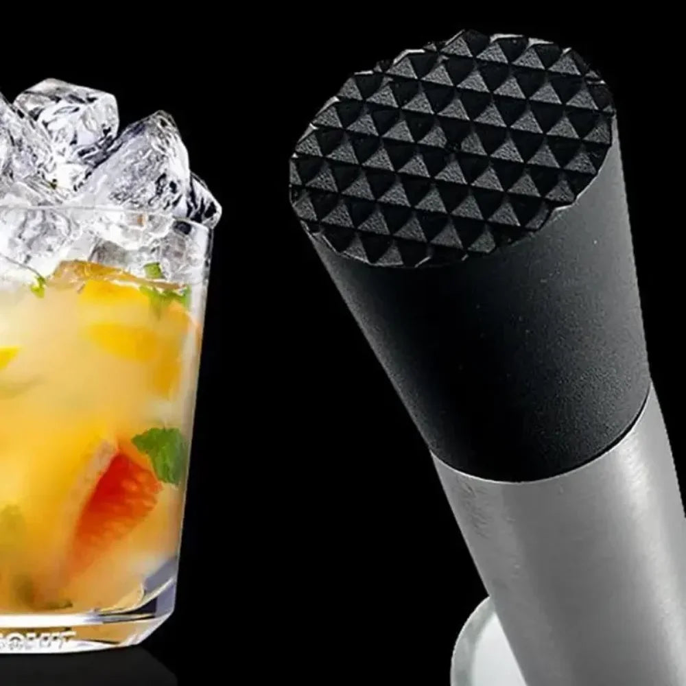 Muddler de Acero Inoxidable de 21/30CM, Herramienta de Barman, Triturador de Limones y Hielo para Mojitos, Bebidas de Frutas, Uso en el Hogar, Cocina y Bar