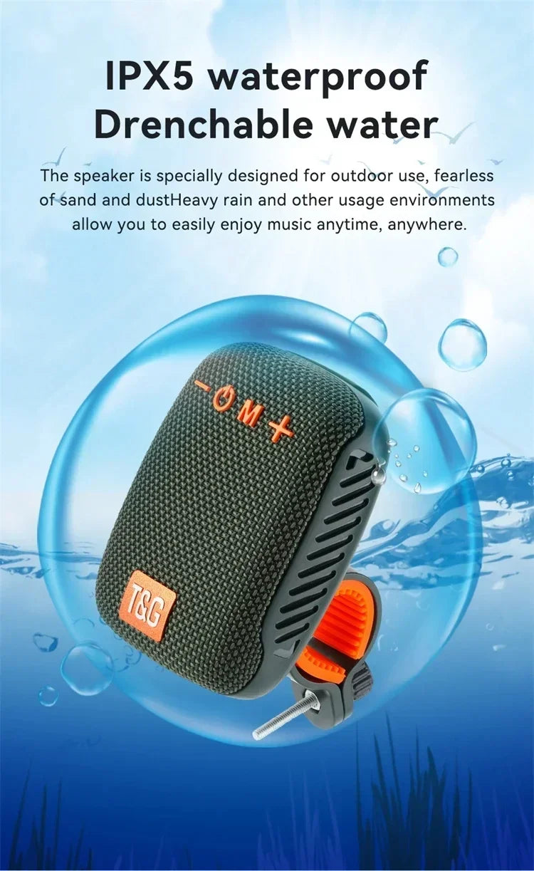 Bicicleta al aire libre TG392 Bluetooth caixa de som caja de sonido inalámbrica portátil TWS altavoz de manillar Subwoofer impermeable para Scooter