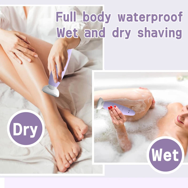 Maquinilla de afeitar 5 en 1 para mujer, depiladora corporal, recortadora de Bikini, Afeitadora eléctrica para cara, nariz, cejas, brazos, axilas y piernas