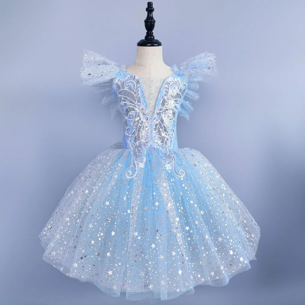 Vestido de Ballet Tutú para Niñas, Traje de Bailarina Infantil