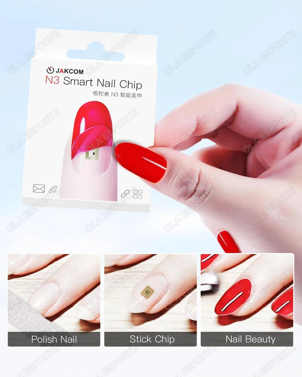 Nuevo Chip de uñas inteligente NFC, llamada Virtual SOS, función de supervisión de Fitness, dispositivo rastreador GPS, Mini rastreador, Chip inteligente para Android IOS